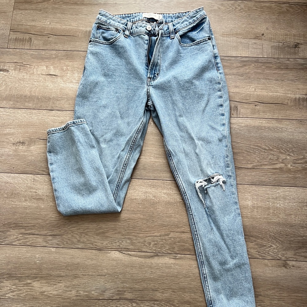 Abercrombie & Fitch Blue Skinny Jeans Distressed